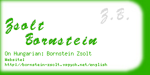 zsolt bornstein business card